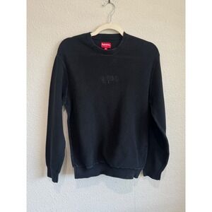 Supreme Box Logo Crewneck Sweatshirt Men's Medium Black Loungwear Streetwear Y2K
